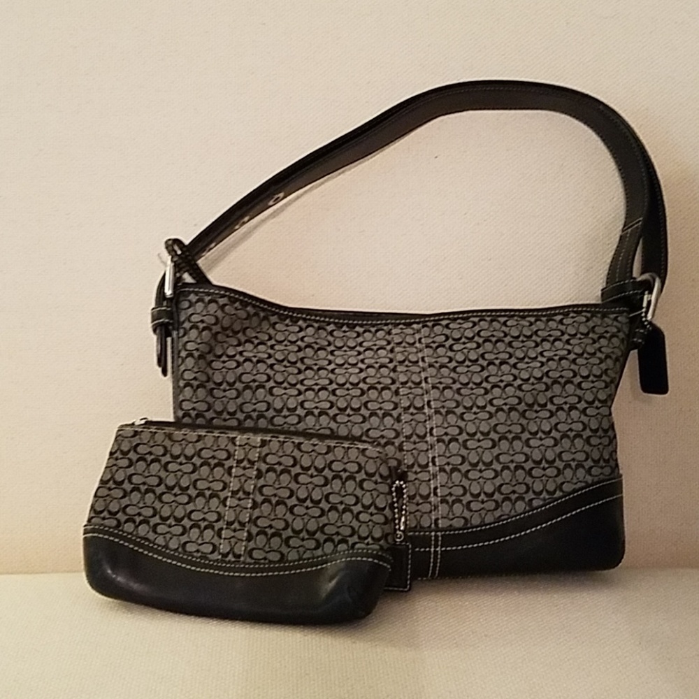 Coach purse with matching small wallet